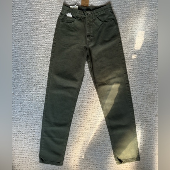 Guess Denim - 90s Guess Deadstock Made in the USA 100% Cotton Green High Rise Skinny Jeans